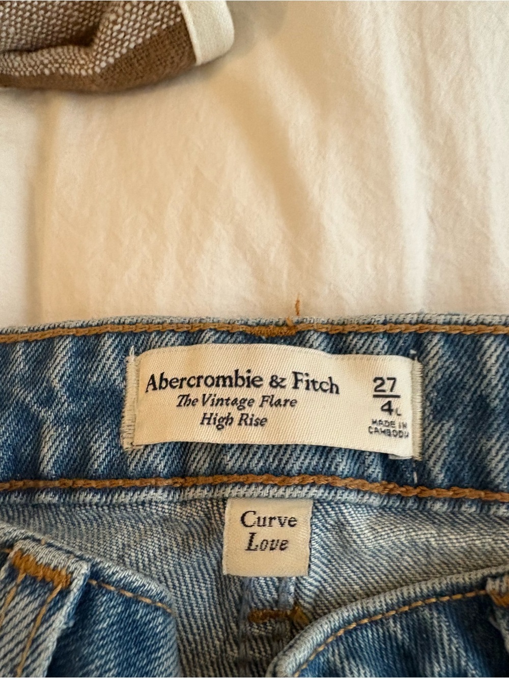 Abercrombie & Fitch Light Blue High-Rise Vintage Flare Jeans